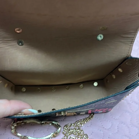 Paris Print Women's Bag - Black and Pink - Picture 2 of 5